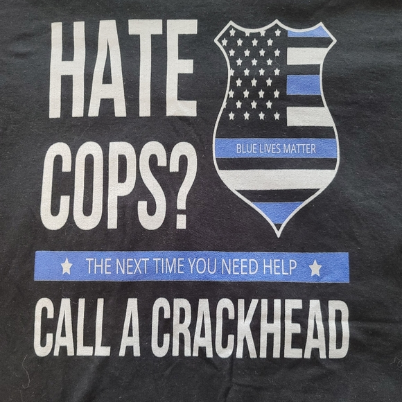 Blue Lives Matter Shirt Women's XL Men's Smsll - Picture 2 of 5